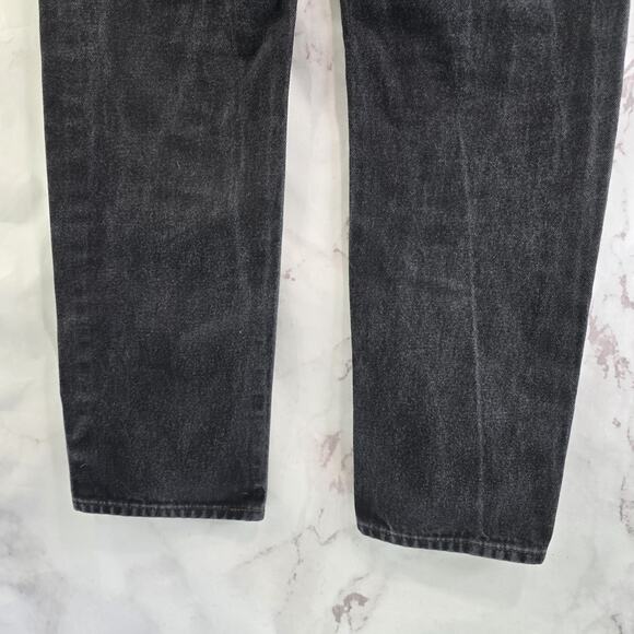 Levis Jeans Mens 33 X 32 505 Black Denim Rigid Cotton Straight - Picture 7 of 10